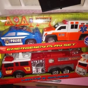 Emergency vehicle playset